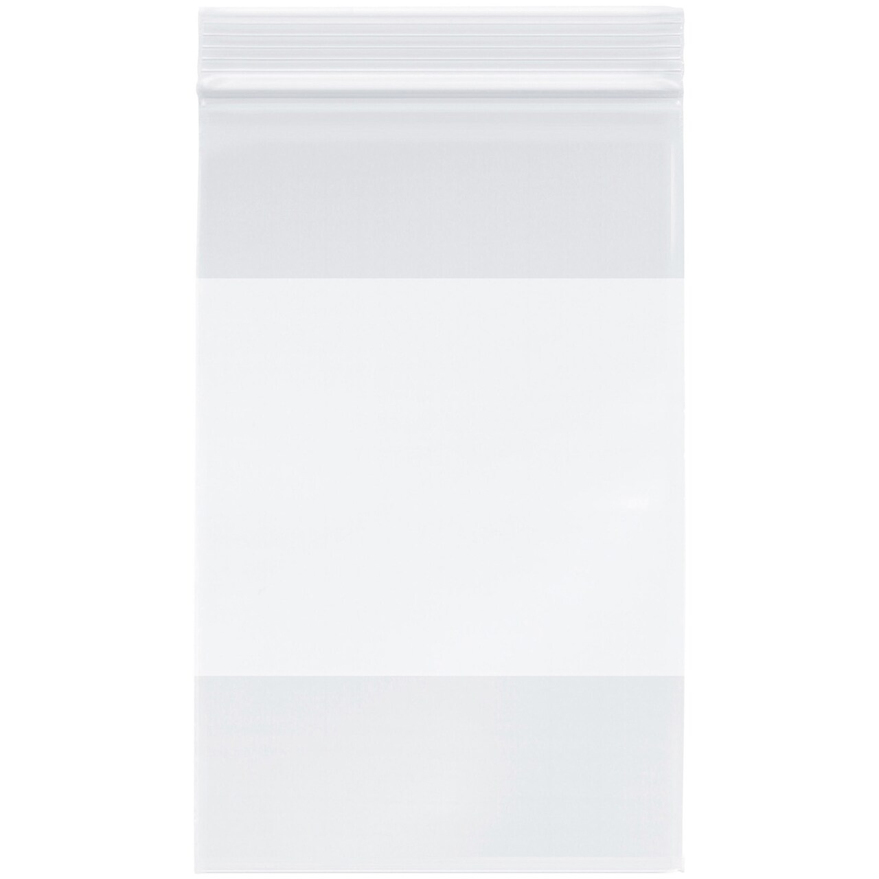 Plymor 5" x 8", 2 Mil with White-Block Zipper Reclosable Plastic Bags